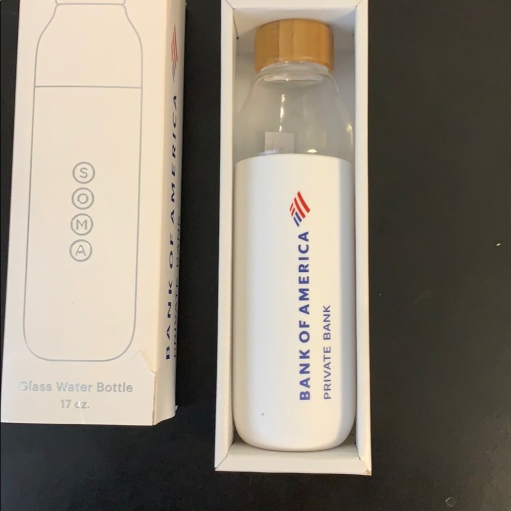 Soma Glass Water Bottle with BofA Logo